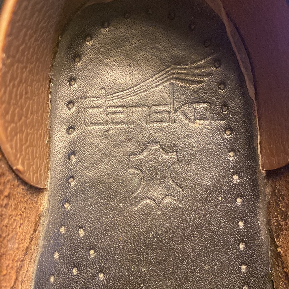 Brown Leather Clogs - image 3